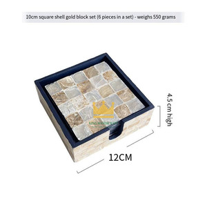 Posavasos y Alfombrillas Cuadradas Modernas de Ratán Ecológico Colorido para Tazas de Té y Café - Product Image 3