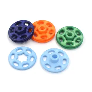 Snap Button Invisible Buttons 6-hole Plastic Button Rivet ABS Snaps Color Mixed 7/10/13/15/18/20 mm Leather Rivets