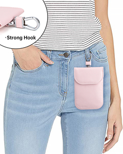 Sac Faraday en cuir PU, pochette de protection pour clé de voiture Faraday, téléphone portable, blocage du signal RFID, <span class=keywords><strong>anti</strong></span>-<span class=keywords><strong>piratage</strong></span>, étui pour clé de voiture - Product Image 6