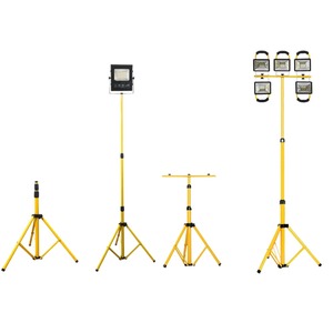 Luce di luce di inondazione flessibile per interni ed esterni luci da lavoro in metallo telescopico portatile a testa multipla treppiede - Product Image 1