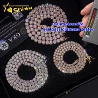 Colliers Chaînes Tennis en Moissanite VVS Argent 925 Diamant de Laboratoire 2.0mm-6.5mm, Bijoux Hip Hop Breloques Serties Glace, Prêts à l'Expédition, Passant le Testeur de Diamant