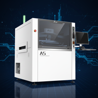 Impresora de Plantillas para PCB Inteligente y Totalmente Automática con Dos Cabezales de Impresión Motorizados, Impresora de Pasta de Soldar con Precisión de 0.02mm, A5