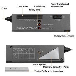 Penna Tester per Diamanti Portatile con Indicatore LED, Misuratore di Conducibilità Termica per Valutazione di Diamanti, Gemme e Gioielli - Product Image 2