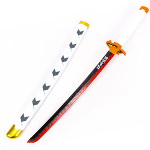 Ming Hu Épée Anime Demon Slayer <span class=keywords><strong>Rengoku</strong></span> Kyoujurou <span class=keywords><strong>Katana</strong></span> Jouet en Bois - Product Image 6