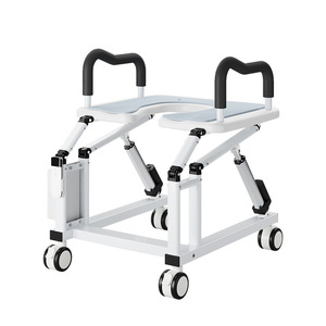 Electric Height Adjustable <b>Commode</b> <b>Chair</b> For Elderly Hospital Use With Handrail Support 67cm X 50cm - Product Image 4