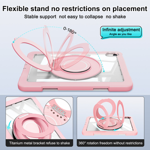 Funda <span class=keywords><strong>para</strong></span> tableta <span class=keywords><strong>para</strong></span> IPad A16 11th 2025 iPad 10,9 10th 2022, fundas de soporte de anillo giratorio esmerilado <span class=keywords><strong>para</strong></span> <span class=keywords><strong>PC</strong></span> de silicona <span class=keywords><strong>para</strong></span> tableta, armadura de cristal - Product Image 4