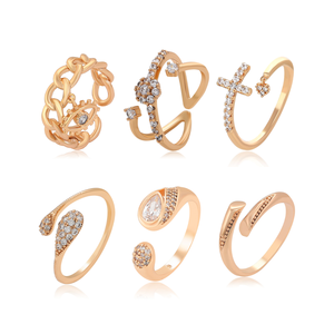 Latest XUPING Jewelry Wholesale Gold Plated Jewelry <strong>Rings</strong> Free Open <strong>Split</strong> <strong>Ring</strong> Fashion Jewelry <strong>Rings</strong> - Product Image 2