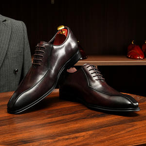 Chaussures plates décontractées et habillées pour hommes en cuir véritable respirant, légères, antidérapantes, idéales pour les affaires et les mariages en extérieur - Product Image 2