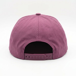 Casquettes Snapback personnalisées OEM avec logo tissé, casquettes à 5 panneaux, casquettes en nylon non structurées - Product Image 4