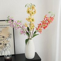 Bunga Lily Palsu Real Touch Artificial Gloriosa Superba untuk Rangkaian Bunga Dekorasi Vas Rumah