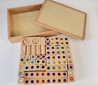Bloques de Construcción de Madera para Niños, Juguetes Educativos Tempranos para Jardín de Infancia, Bloques de Acrílico Transparentes con Forma de Gemas, Rompecabezas Creativo para Bebés