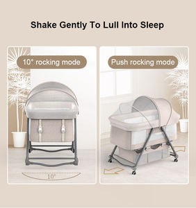 Cuna Plegable Portátil de Alta Calidad con Altura Ajustable para Recién Nacidos y Niños Pequeños, Mosquitera de Calidad para el Hogar, Artículos para Bebés - Product Image 6