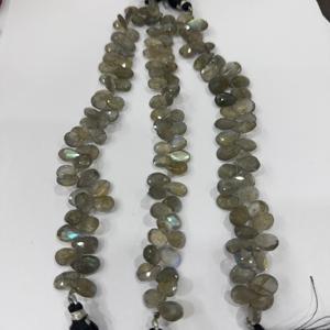 Type de pierre précieuse Flash collier de pierres précieuses de Labradorite naturelle chaude perles à facettes fantaisie Briolette pour hommes/femmes ou bijoux naturels - Product Image 1