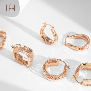 Aretes de Aro de Oro Amarillo Real de 18K en Oferta, Joyería de Oro Puro de 18k al por Mayor, Aretes de Aro de Oro de 18k - Product Image 5