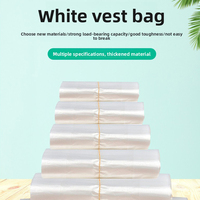 Sacs de courses en plastique transparent de haute qualité, sacs jetables pour fruits et légumes, sacs à emporter pour le petit-déjeuner, vente en gros