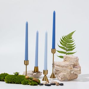 Diskon besar 4 buah lilin lancip mewah 25CM panjang kustom Label pribadi pernikahan Thanksgiving Hari Valentine lilin kacang kedelai - Product Image 6