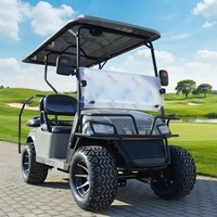 Voiturette de golf électrique tout-terrain haute puissance 3-4 places avec sièges réglables, batterie au lithium 48V/60V/72V, frein à disque avant/frein à tambour arrière