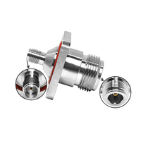 Assurance qualité N Type prise femelle vers SMA prise femelle montage à bride 4 trous 25*25mm RF coaxial adaptateur convertisseur connecteur
