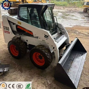 รถตักล้อยางขนาดเล็กมือสองจากญี่ปุ่น ยี่ห้อ Bobcat รุ่น S160 S550 S450 สำหรับงานก่อสร้างและจัดสวน สภาพใหม่ 99% ชั่วโมงการใช้งานต่ำ - Product Image 1