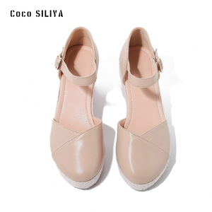 Sandalias de Plataforma Coco SILIYA con Punta Abierta, Suela de Paja y Cierre de Hebilla para Mujer - Product Image 3