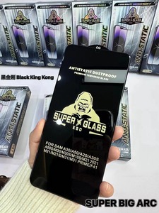 ฟิล์มกระจกนิรภัย ESD Black King Kong สำหรับ iPhone 11 12 13 14 Pro Max Mini XR XS MAX SE2 7 8 Plus ป้องกันไฟฟ้าสถิตและฝุ่น - Product Image 2