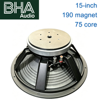 Haut-parleur de graves professionnel BHA SW1519 de 15 pouces avec aimant de 190 mm et bobine mobile de 75 mm pour subwoofer de scène