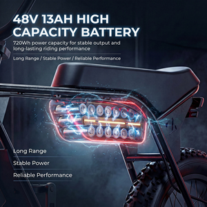 Vélo Tout-Terrain G01 G01 avec Pneus Larges, Moteur Brushless 750W, Batterie Lithium 48V, Autonomie 31-60km, Stock USA Europe, Usine OEM/ODM, Certifié CE - Product Image 6