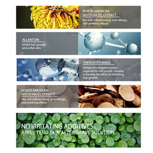 Sérum de rasoir OEM vegan pour hommes, <span class=keywords><strong>hydratant</strong></span>, réduction des taches foncées et redresse, prévention des cheveux et de la barbe, soins, solution anti choc, rasoir, 1 pièce - Product Image 3