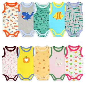 Vêtements pour bébés en vente flash, combinaison pour bébé 100% coton, vêtements d'été pour bébé, ensemble de 5 pièces, combinaison pour bébé - Product Image 3