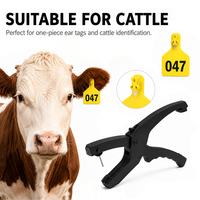 Pince ergonomique rotative pour l'étiquetage des animaux, spéciale pour les étiquettes d'oreille monobloc pour bovins