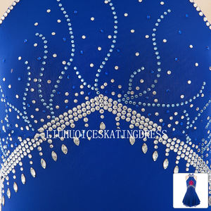 Schaatsen Dress Spandex Elastane Hoge Elasticiteit Concurrentie Schaatsen Slijtage Handgemaakte Jeweled Rhinestone - Product Image 5