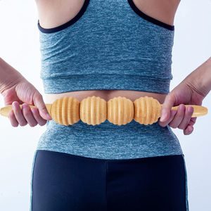 2025年特別デザイン木製セラピーローラー高品質木製マッサージローラー家庭用マニュアルアンチセルライトマッサージャー - Product Image 3