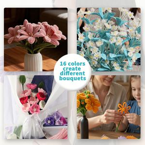MatteFlower Paquete a Granel de 360 Piezas de Estambres y Pistilos Realistas para Flores Artificiales DIY, Manualidades con Limpiapipas y Arreglos Florales - Product Image 5