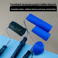 Pinceau à rouleau à texture à motif aléatoire Outil de construction en fibre de 4 pouces 8 pouces Outil de peinture foncé clair pour fournitures d'art