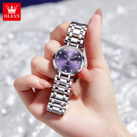 OLEVS 5575 oem logo personnalisé vente en gros phase de lune diamant de luxe mode cadeau élégant étanche dame montre à quartz pour femme