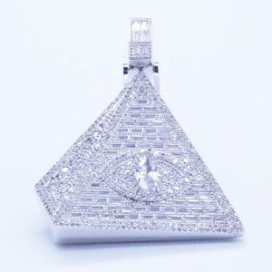 Pavimenta Zircon Hip Hop envidia ojo pirámide colgante para los hombres y las mujeres - Product Image 2