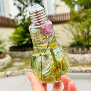 Bocaux d'ampoule avec logo personnalisé Bocaux à bonbons en plastique transparent Vase à ampoule Ornements de Noël Conteneurs de stockage d'ampoule avec couvercles - Product Image 6