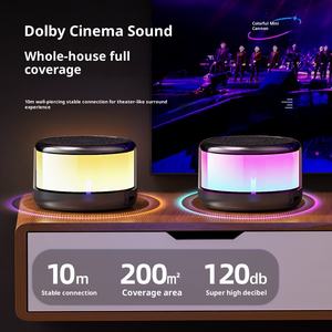 Haut-parleur Bluetooth sans fil avec lumières colorées, autonomie ultra longue, alimentation directe pour petits haut-parleurs - Product Image 3