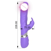Vibrateur double tête Lapinette, Dildo simulé, Vibrateur AV double point G style Lapin, pour masturbation féminine