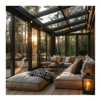 Panneaux de toit en verre feuilleté trempé plat de sécurité pour lucarne sur mesure CBMmart, serres en verre, véranda en aluminium, salles de jardin modernes en verre