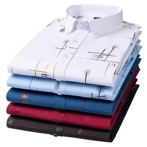 <strong>Men's</strong> Long-Sleeved Slim Fit Striped <strong>Dress</strong> 100% Cotton Business Casual Work Autumn No Ironing Anti-Wrinkle Breathable Button - Product Image 1