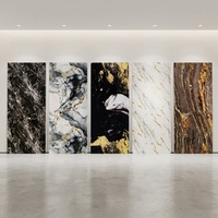 Panneaux muraux en PVC effet marbre doré blanc fluorescent, modernes, imperméables et résistants aux UV, pour salle de bain et entrepôt