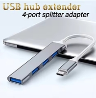 4-in-1 USB-C Hub USB 3.0 Multipoort Adapter 4-poorts splitter Hoge snelheid gegevensoverdracht dockingstation voor laptop
