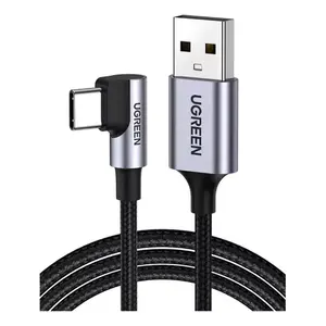 Câble tressé Ugreen 2M USB vers Type C, angle droit 90°, charge rapide 18W 3A, transfert de données 60 Mo/s, revêtement en nylon pour Huawei Samsung Xi - Product Image 6