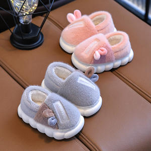 <span class=keywords><strong>Chaussons</strong></span> en peluche pour enfants avec semelle en PVC, style coréen tendance, dessin animé mignon, pantoufles pour garçons et filles, intérieur, maison, parent-enfant - Product Image 4