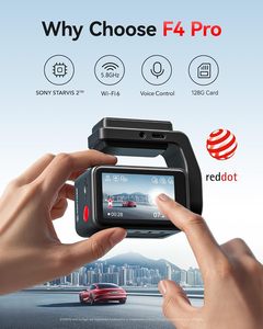 Cámara para Auto Redtiger F4 Pro 4K GPS con Sensor STARVIS 2, Tarjeta de 128GB, WiFi6 de 5.8GHz, Pantalla Táctil de 2.2 Pulgadas, Grabación Delantera y Trasera, Modo de Estacionamiento 24H, Control por Voz - Product Image 5