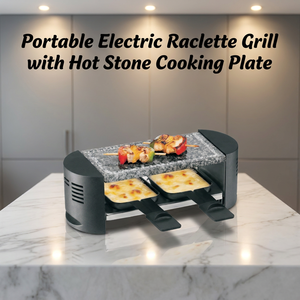 Grill coréen électrique d'intérieur, <span class=keywords><strong>raclette</strong></span> <span class=keywords><strong>à</strong></span> fromage, plaque en marbre détachable avec surface antiadhésive, 380W - Product Image 2