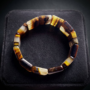 Pulsera Artesanal de Piedra Ojo de Tigre Europea, Exquisita Artesanía de Piedras Semipreciosas con Propiedades Curativas - Product Image 2