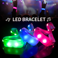 Pulsera LED Sincen Personalizada de Nylon 800M de Doble Banda Programable Inalámbrica para Interacción en Conciertos con Luz de Alta Luminosidad
