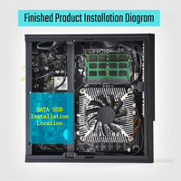 Casing PC Desktop Mini ITX Baru Pendinginan Efisien Cocok untuk Komputer Gaming Mendukung Motherboard 17cm X 17cm Port USB Depan Kipas